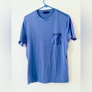 Prada Men's Navy Short Sleeve Tee